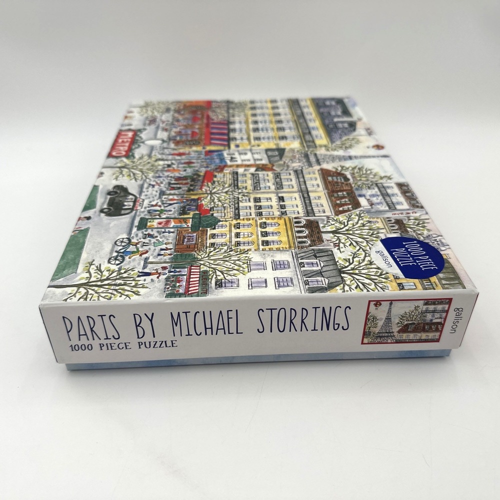 Galison Paris Michael Storrings Puzzle 1000pc Multi Cityscape Art 20x27 Sealed - Picture 3 of 16